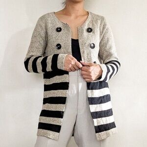 Keren Hart Long Striped Cardigan